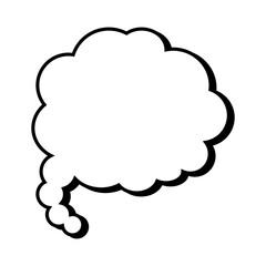 Speech  bubble  icon. Flat  design. Isolated white background
