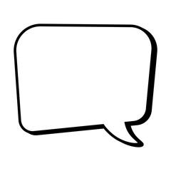 Naklejka premium Speech bubble icon. Flat design. Isolated white background