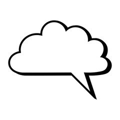 Speech  bubble  icon. Flat  design. Isolated white background