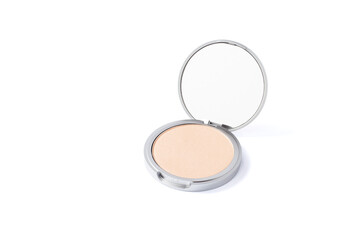 Beautiful eyeshadow palette isolated on white. Makeup product - obrazy, fototapety, plakaty