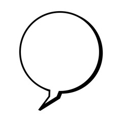 Speech  bubble  icon. Flat  design. Isolated white background