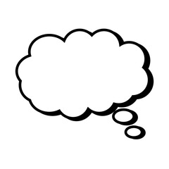 Speech  bubble  icon. Flat  design. Isolated white background