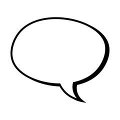 Speech  bubble  icon. Flat  design. Isolated white background