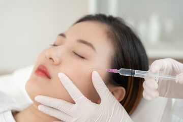 Cosmetic surgery, skin whitening injection, filler injection, HA Skin Booster, Botox, beautiful...