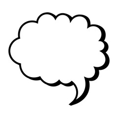 Speech  bubble  icon. Flat  design. Isolated white background
