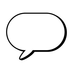 Speech  bubble  icon. Flat  design. Isolated white background
