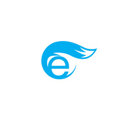   FOX creative modern logo and  small  letter e logo  simple design with vector graphic.