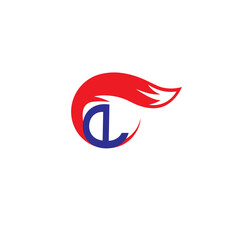   FOX creative modern logo and  L WITH D letter logo  simple design with vector graphic.