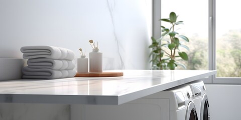 White bathroom interior.