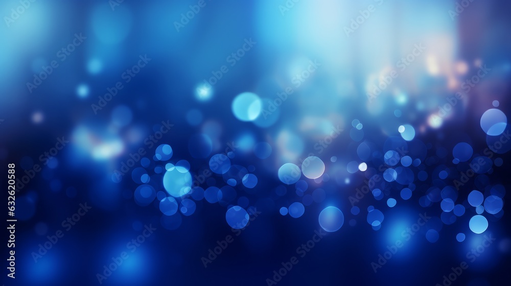 Wall mural abstract background blue blur gradient with bright clean and bokeh. ai generative.