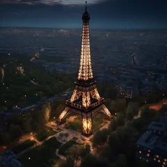 Foto op Plexiglas Eiffeltoren Eiffel Tower at Night