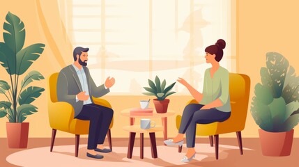 Empathetic care psychologist having session. AI generative.