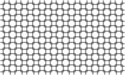 Seamless retro black square intersecting grid pattern vector