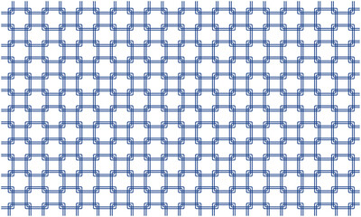Seamless retro blue square intersecting grid pattern vector