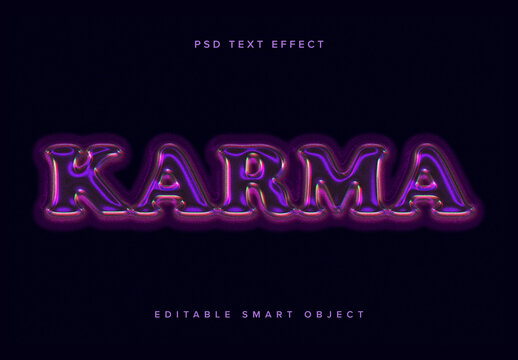 Hazy Chrome Text Effect Mockup