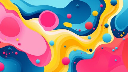 Fototapeta na wymiar Illustration of abstract futuristic pink blue yellow background. AI generative.