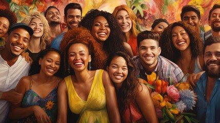 Portrait of a Brazilian ethnic diverse people. AI generative.