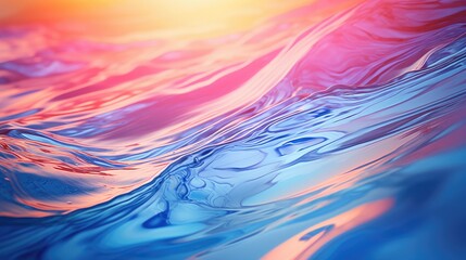 colorful abstract ocean water ripples and waves generative AI