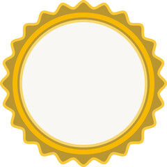 Gold Reward Circle Badge Label