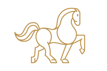 Rolgordijnen Png linear icons and logo design elements - horse, lion, deer and eagle © venimo