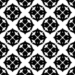 Seamless pattern. Figures ornament.Black and white  pattern for fashion, textile design,  on wall paper, wrapping paper, fabrics and home decor.
