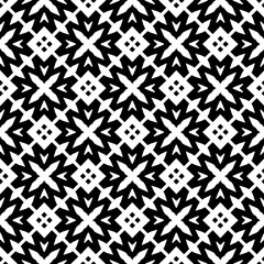 Seamless pattern. Figures ornament.Black and white  pattern for fashion, textile design,  on wall paper, wrapping paper, fabrics and home decor.
