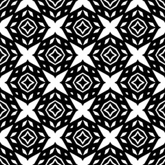 Seamless pattern. Figures ornament.Black and white  pattern for fashion, textile design,  on wall paper, wrapping paper, fabrics and home decor.

