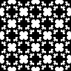 Obraz premium Seamless pattern. Figures ornament.Black and white pattern for fashion, textile design, on wall paper, wrapping paper, fabrics and home decor. 