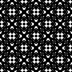 Seamless pattern. Figures ornament.Black and white  pattern for fashion, textile design,  on wall paper, wrapping paper, fabrics and home decor.

