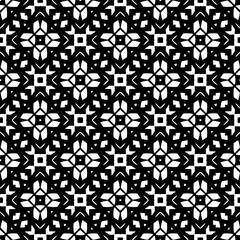 Seamless pattern. Figures ornament.Black and white  pattern for fashion, textile design,  on wall paper, wrapping paper, fabrics and home decor.
