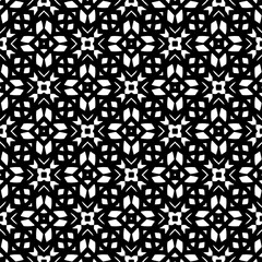 Black and white  pattern . Figures ornament.Seamless pattern for fashion, textile design,  on wall paper, wrapping paper, fabrics and home decor.