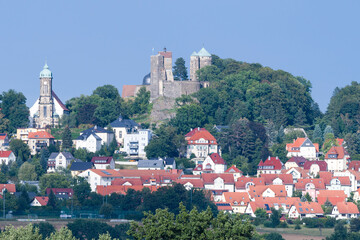 Blick auf Burg Stolpen in Sachsen