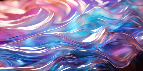 Fiber glass texture, holographic background wallpaper. 3d render illustration style.