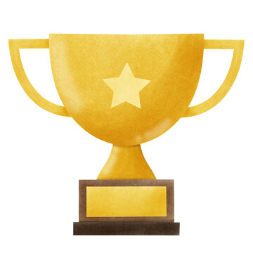Champion trophy watercolor element illustration Png