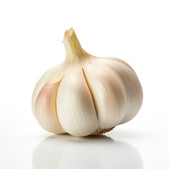 garlic isolated on white generative AI