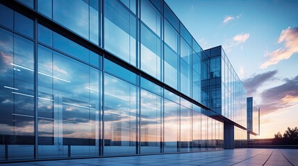 Fototapeta na wymiar glass office building exterior generative AI