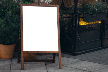 Restaurant menu Billboard copyspace empty white isolation text insertion blank