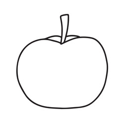 Apple Doodle school element. Back to school kids knowledge education.