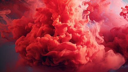 Fototapeta premium Dense Dark Red Liquid Smoky Abstract Foggy Background Generative AI