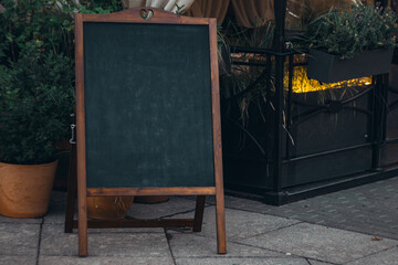 Restaurant menu Billboard copyspace empty chalk text insertion blank