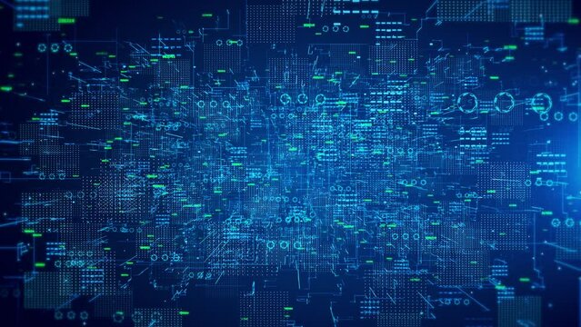 Virtual Technology and Metaverse Digital Data Network and Blockchain. Virtual Reality Connection cyber space environment. cyberpunk network. VR Cyberspace. Crypto Currency. Hi-tech innovation