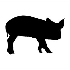 silhouette of a pig