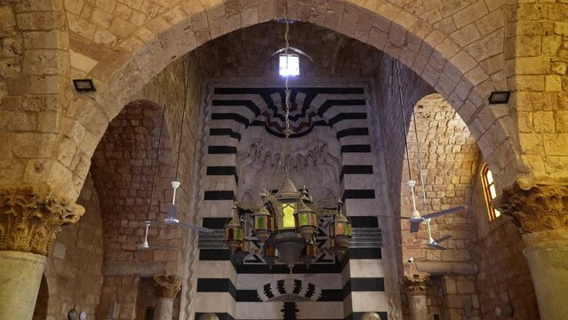 Taynal Mosque Interior view North Governorate Tripoli Lebanon