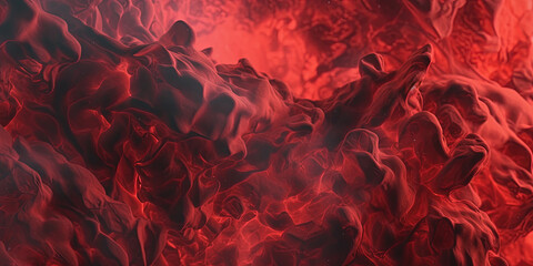 Dense Dark Red Liquid Smoky Abstract Foggy Background Generative AI - obrazy, fototapety, plakaty
