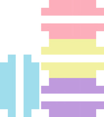 Macaron cartoon icon in pixel style