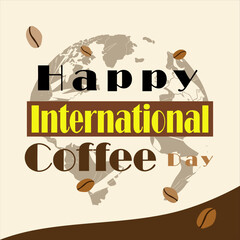 Flat design international day of coffee background