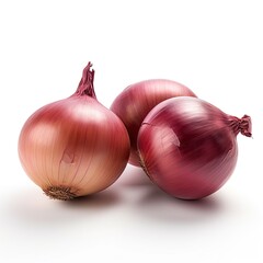 red onions isolated on white generative AI