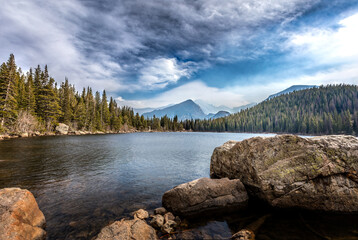 Lake in the Rocky Mountains National Park, Colorado