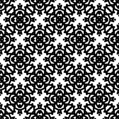 Black and white  pattern . Figures ornament.Seamless pattern for fashion, textile design,  on wall paper, wrapping paper, fabrics and home decor.