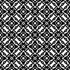 Black and white  pattern . Figures ornament.Seamless pattern for fashion, textile design,  on wall paper, wrapping paper, fabrics and home decor.